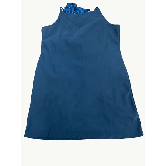 Converse One Star Womens Blue Floral Sleeveless Dress M Polyester - Picture 9 of 12